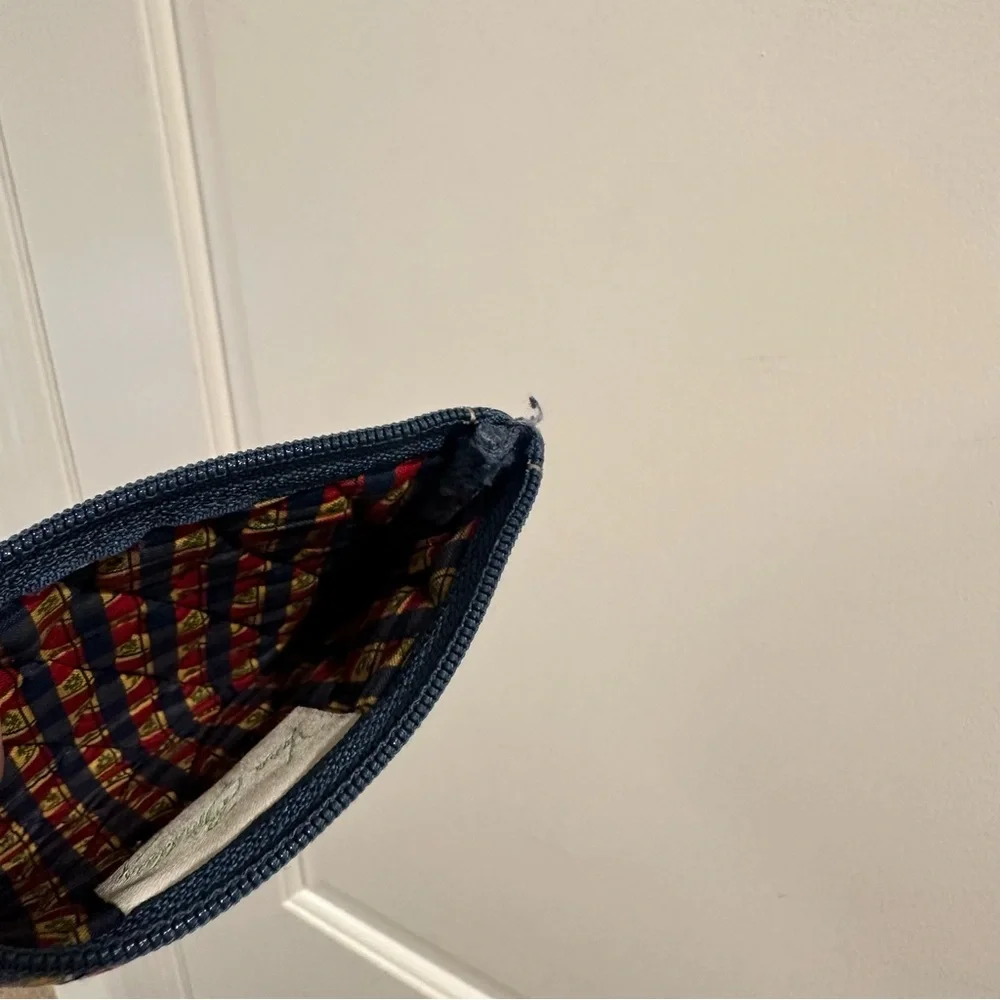 Vintage Vera Bradley Floral Zipper Pouch in Blue